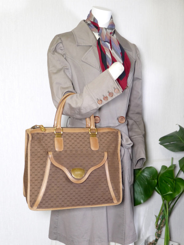 OLD Gucci70sマイクロGGブリーフボストン(キャメル)