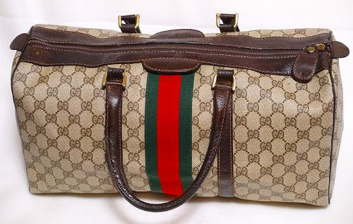 OLD Gucci ドラムボストン(茶・40サイズ)