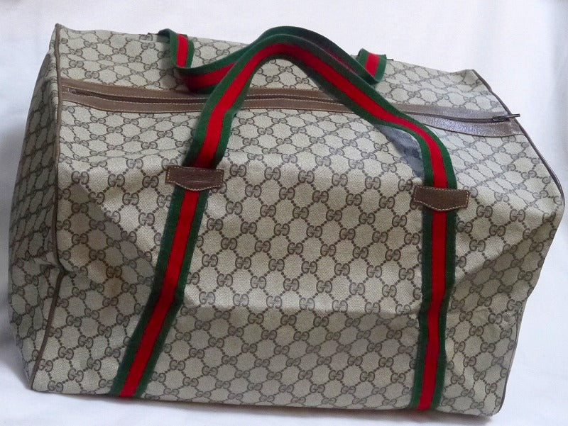 OLD Gucci 大型スクエアボストン(茶)