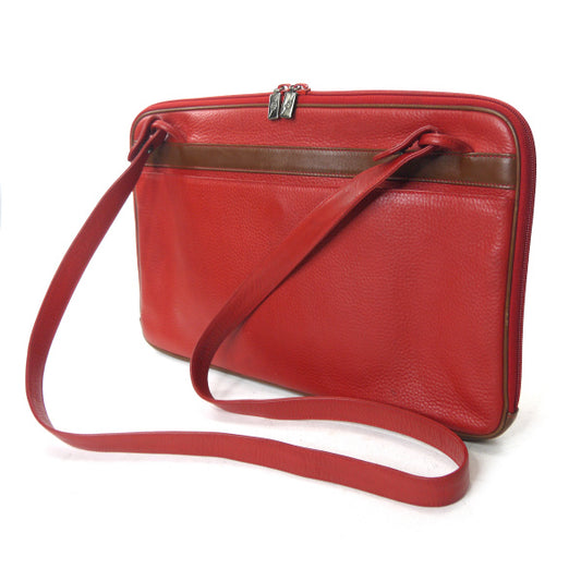 OLD Gucci 型押しレザーA4対応2WAYブリーフバッグ(赤)