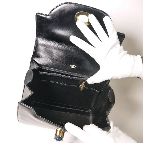 OLD Gucci ラピス付き ハンドバッグ(黒)