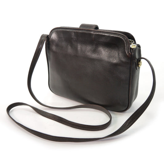 OLD Gucci レア!!総革スクエアショルダー(濃茶)