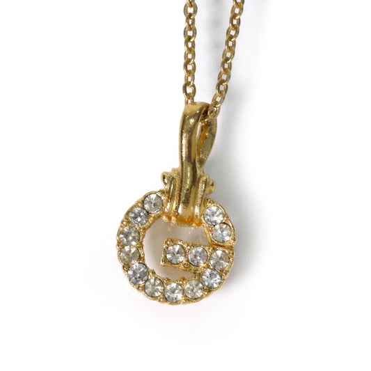 GIVENCHY ジルコニア Gロゴネックレス(ゴールド)