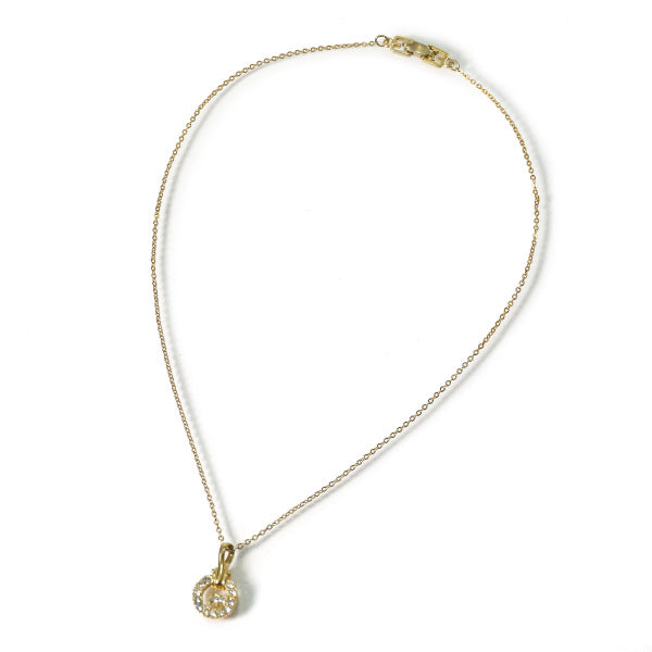 GIVENCHY ジルコニア Gロゴネックレス(ゴールド)