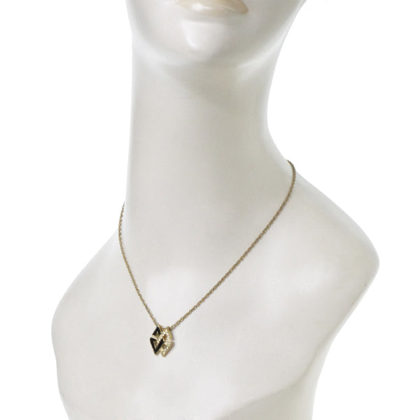 GIVENCHY GGロゴストーン×ブラックネックレス(ゴールド)