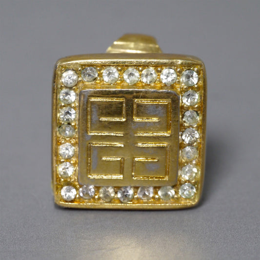 GIVENCHY 4Gロゴ ストーンイヤリング(ゴールド)