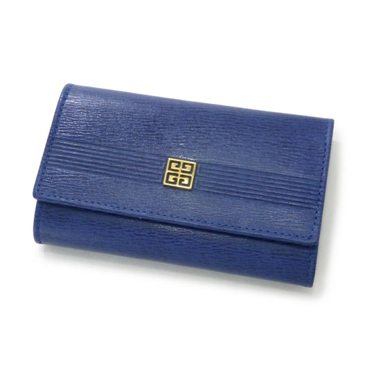 GIVENCHY 4Gロゴレザー6連キーケース(青)