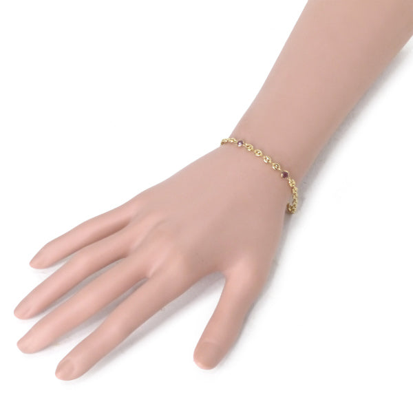 GIVENCHY カラーストーンチェーンブレスレット(ゴールド)