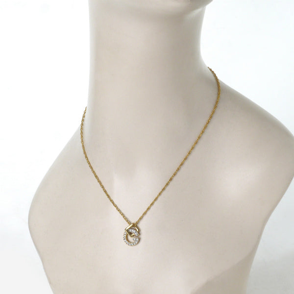 GIVENCHY Gロゴビジューネックレス(ゴールド)