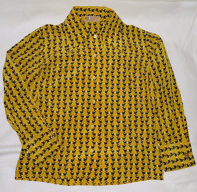 OLD Gucci 黄色シルク柄ブラウス