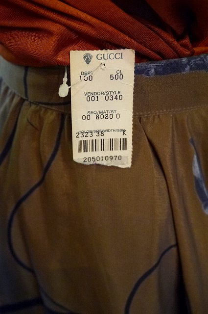 OLD Gucci シルクスカート(鞭柄)
