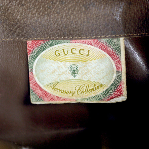 OLD Gucci 2つ折れシェリー横長サイフ(茶)