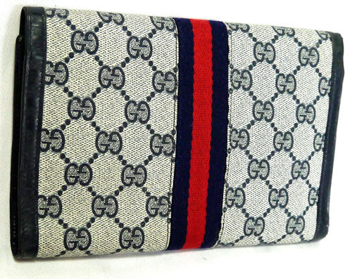 OLD Gucci 長財布(青 シェリーライン)