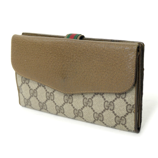 OLD Gucci 3つ折れミニシェリー長財布(茶)