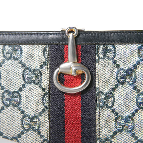 OLD Gucci シェリー2つ折れ長財布(青)