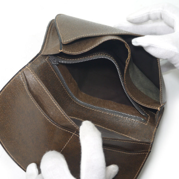 OLD Gucci 70s!ハーフムーン財布(茶GG)