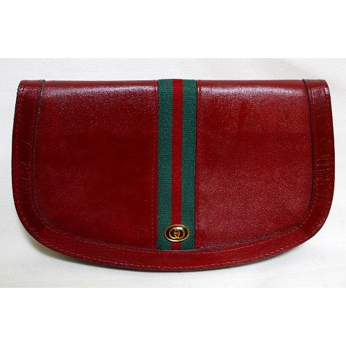 OLD Gucci レア!半円長財布(ワインレッド)