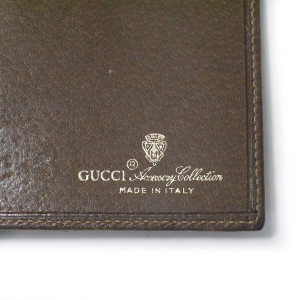 OLD Gucci アクセコ!!ミニシェリーWホック折財布(茶)