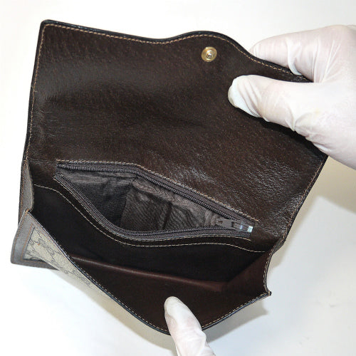 OLD Gucci シェリーライン財布&ポーチ(茶)