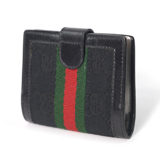 OLD Gucci ジャガードカードケース(黒)