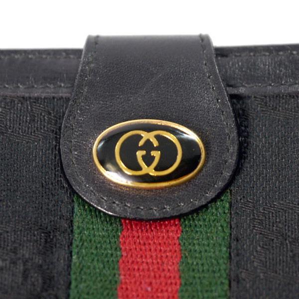 OLD Gucci ジャガードカードケース(黒)