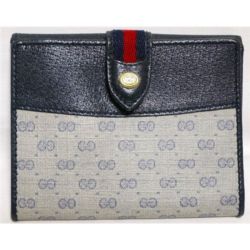 OLD Gucci2つ折れ札入れ(青マイクロGG柄)