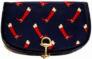 OLD Gucci 半円ブーツ柄財布(紺)<GH-066N>