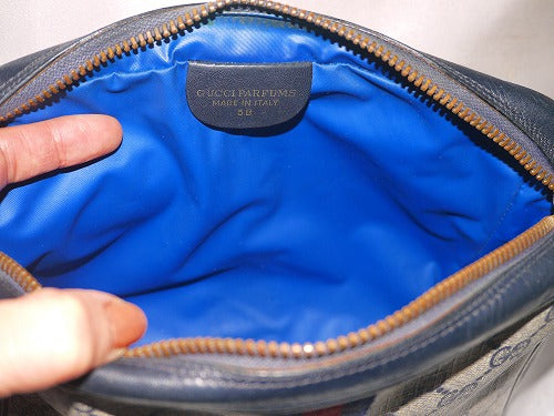 OLD Gucci シェリーセカンドバッグ(青)