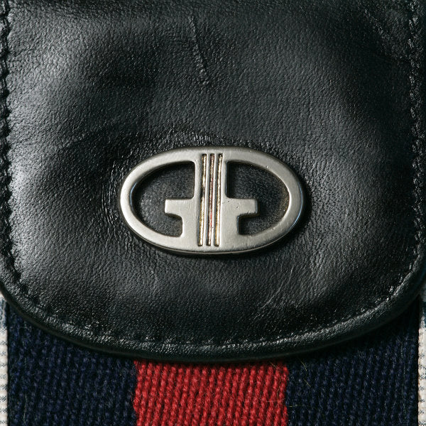 OLD Gucci 横長財布(青・GG柄)