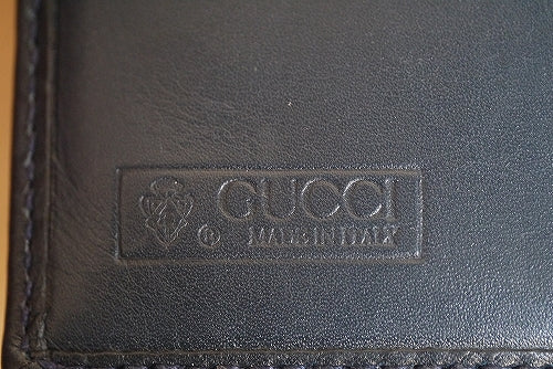 OLD Gucci マイクロGG がま口サイフ(青)