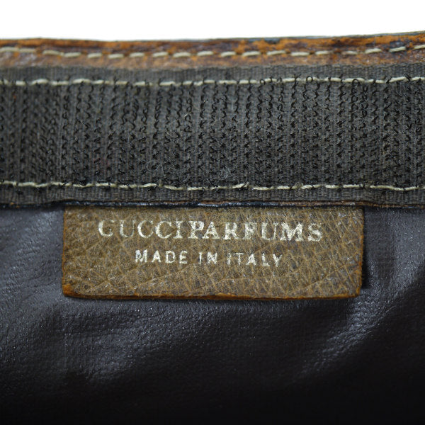 OLD Gucci PARFUM シェリークラッチバッグ(茶)