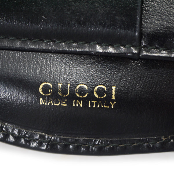 OLD Gucci パテントレザー半円G金具財布(黒)