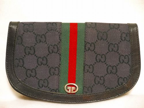 OLD Gucci レア!半円長財布(黒)
