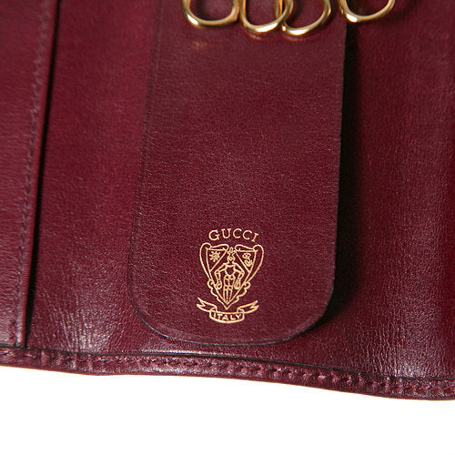 OLD Gucci キーケース(赤茶・皮製)