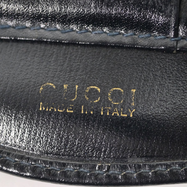 OLD Gucci レザー半円G金具2つ折り財布(黒)