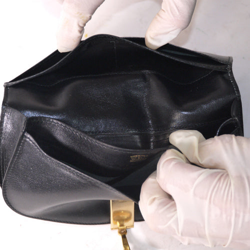 OLD Gucci ハーフムーン財布(総皮 黒)