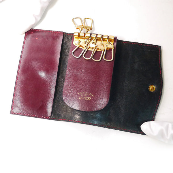 OLD Gucci キーケース(赤・ジャガード)