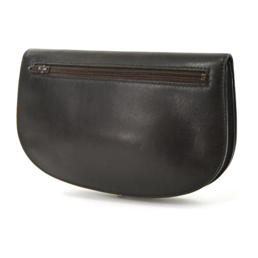 OLD Gucci 総革ハーフムーンGG金具財布(濃茶)