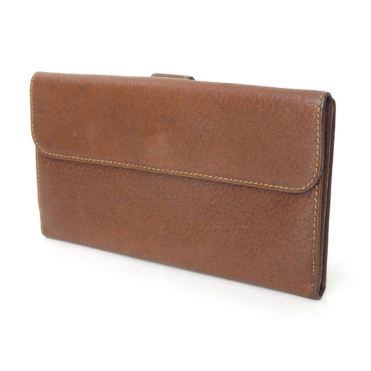 OLD Gucci ピグスキンGG留め具 長財布(茶)