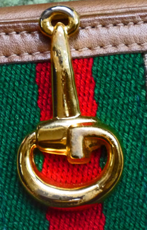 OLD Gucci 2つ折れ財布(キャメル・ジャガード)