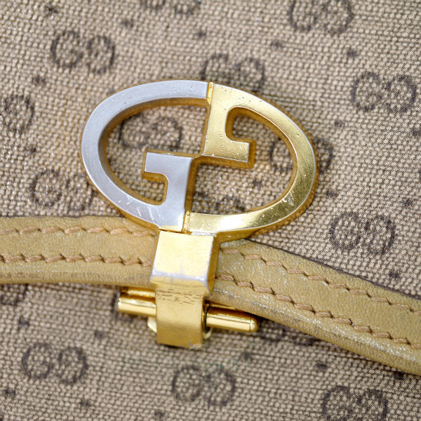 OLD Gucci マイクロGGミドル財布(ベージュ)