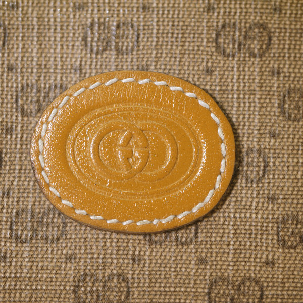 OLD Gucci マイクロGG がま口ポーチ(キャメル)