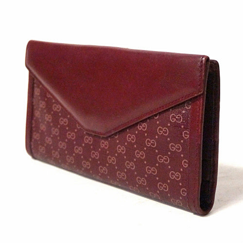 OLD Gucci マイクロGG長財布(ボルドー)