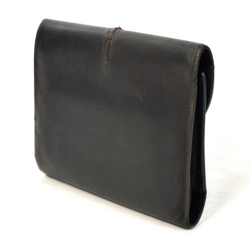 OLD Gucci 二つ折れビット金具がま口財布(濃茶)