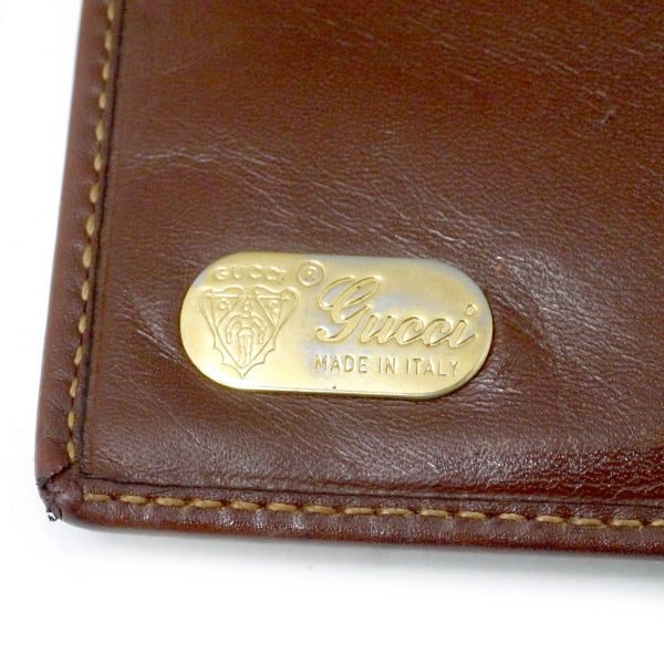 OLD Gucci マイクロGGがま口ミドル折財布(茶)