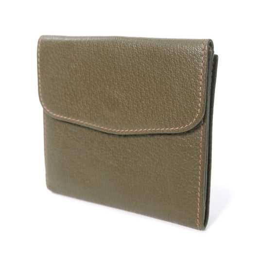 OLD Gucci 総革2つ折れ財布(オリーブグリーン)