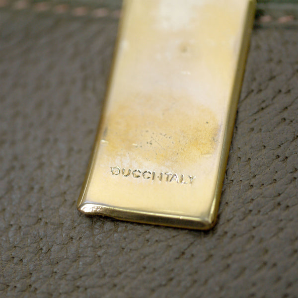 OLD Gucci 総革2つ折れ財布(オリーブグリーン)