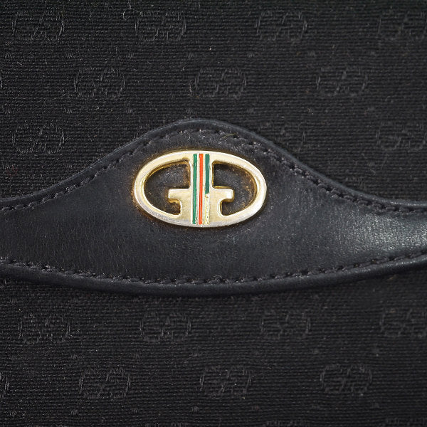 OLD Gucci マイクロGGジャガードがま口財布(黒)