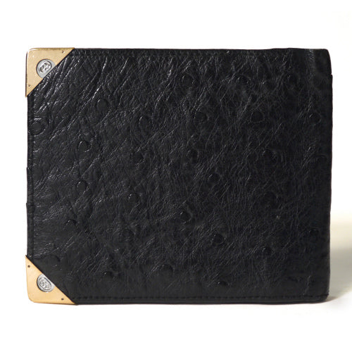 OLD Gucci オーストリッチ2つ折れ財布(黒)