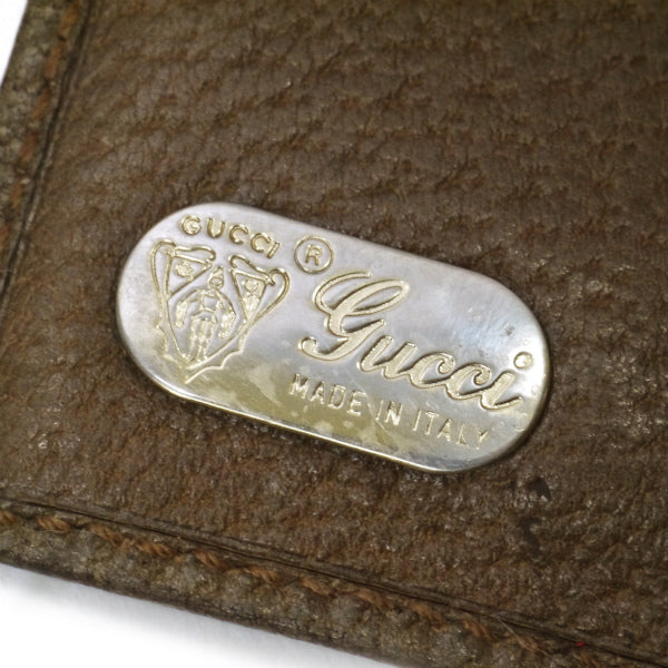 OLD Gucci GG留め具シェリー折財布(茶)